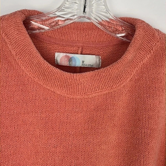 Free People Beach Terry Cloth Pullover Sweatshirt Cinched Waist Size XS - Picture 4 of 14